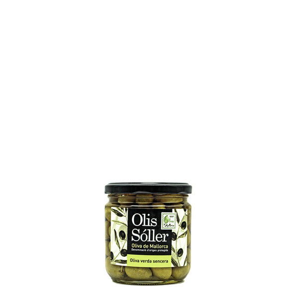 olis soller grüne oliven sencerres von mallorca im Glas
